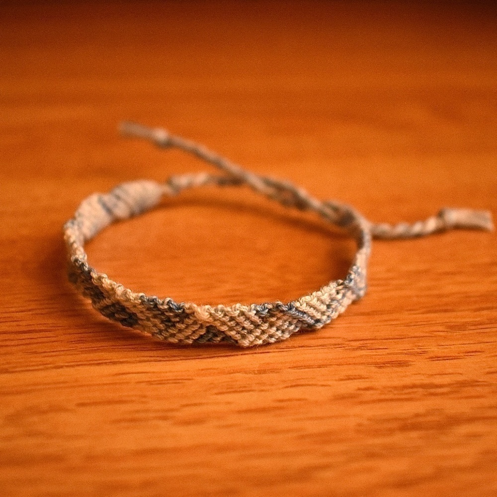 Intricate Sky Blue Woven Bracelet